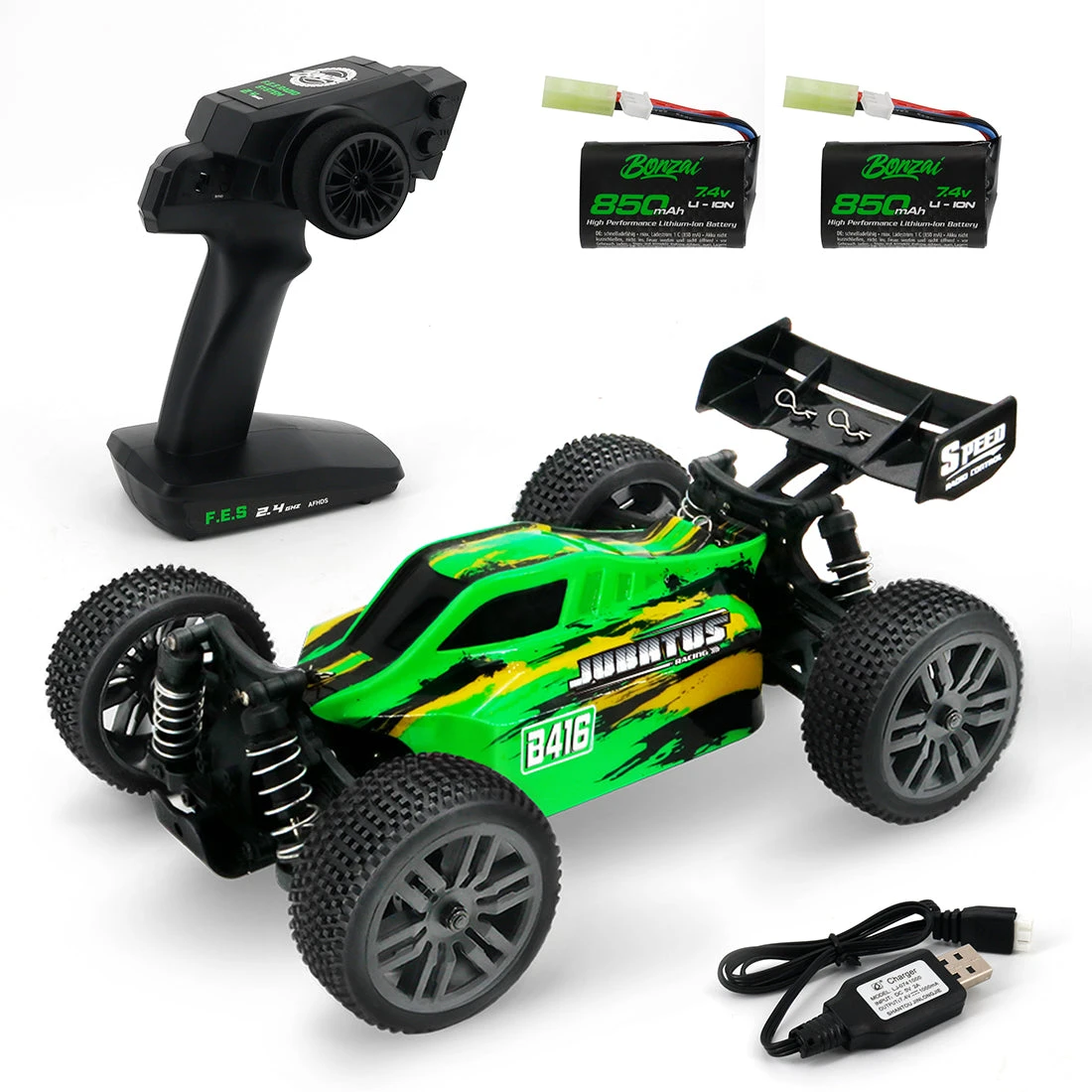 EXBONZAI 1:14 RC Car 4WD 40+KM/H EP Off-road Vehicle High Speed RC Model Car Toy RTR - Image 4