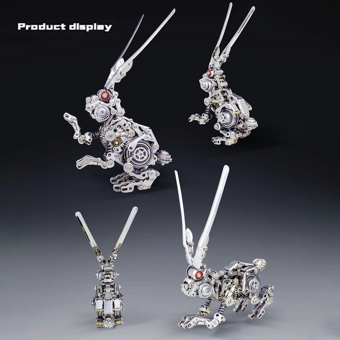 3D Puzzle DIY Model Kit Jigsaw Metal Punk Mechanical Rabbit Model Mechanical Assembly Crafts-500PCS - Image 10