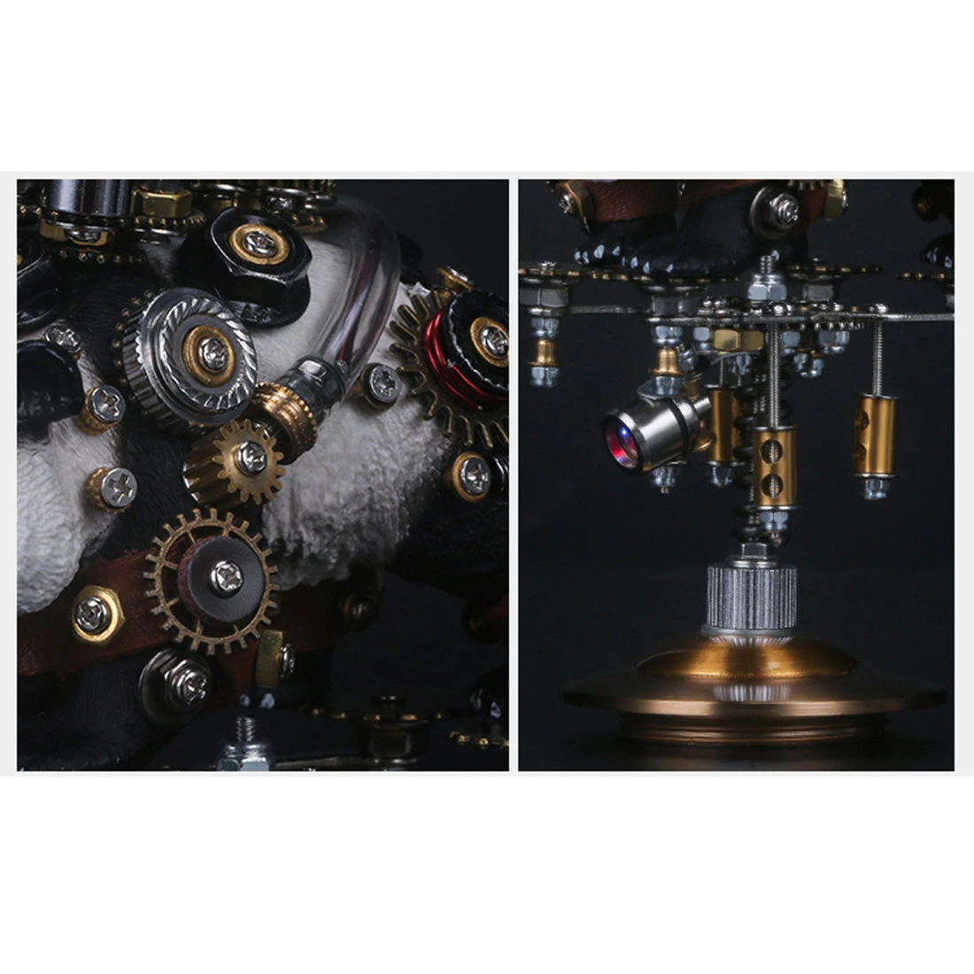 3D Metal Model Kit Mechanical Panda Castle DIY Games Assembly Puzzle Jigsaw Creative Gift - 290Pcs - Image 5