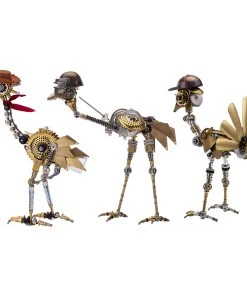 3D Metal Steampunk Craft Puzzle Mechanical Emu Turkey And Ostrich Model DIY Assembly Animal Jigsaw Puzzle Kit Games Creative Gift-803PCS+