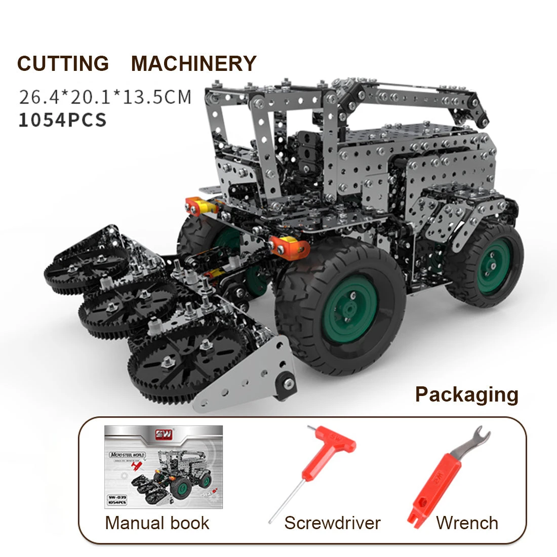 3D Metal Puzzle DIY Assembly Toy Mechanical Gear Drive Farm Machinery Model Set-3602PCS - Image 3