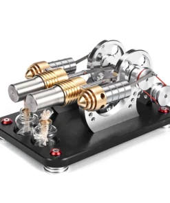 Stirling Engine 2-cylinder Parallel Metal Bootable Model Micro External Combustion Engine Model