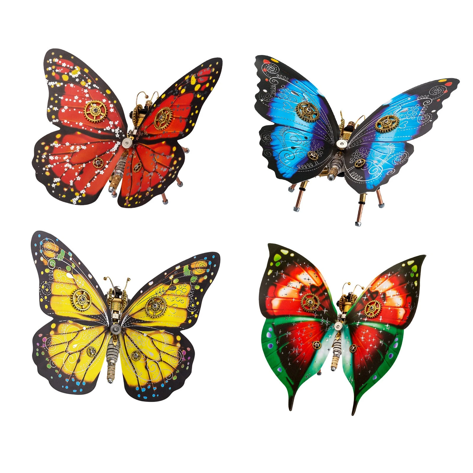 150Pcs Steampunk Butterfly Assembly Model 3D Model Kit