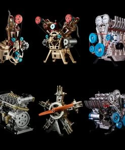 TECHING Full Metal Car Engine Model Kit That Works - Build Your Own Engines - Gift Collection